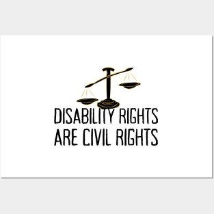 Disability Rights are Civil Rights (black mod logo) Posters and Art